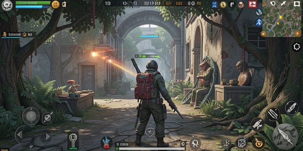 Screenshot menunjukkan fitur multiplayer dengan pemain lain.